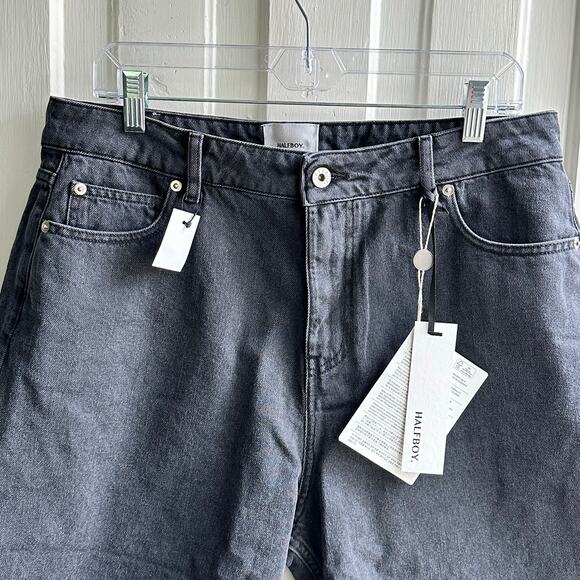 HALFBOY Denim Shorts Black NWT - Picture 4 of 14